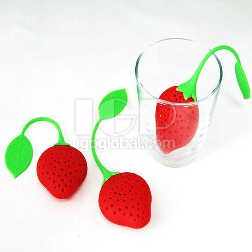 草莓形硅胶泡茶器