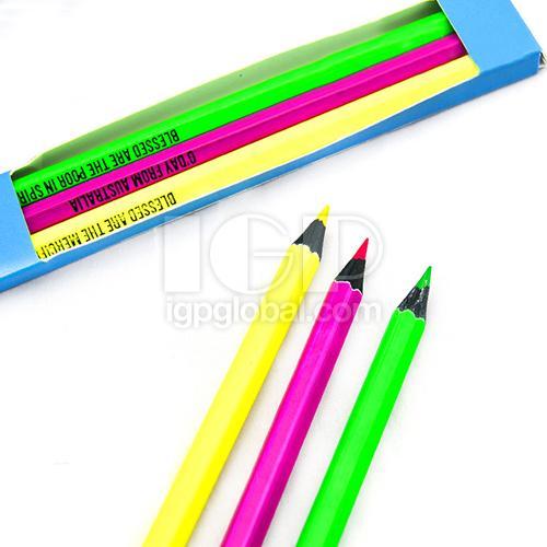 荧光色外观木质铅笔