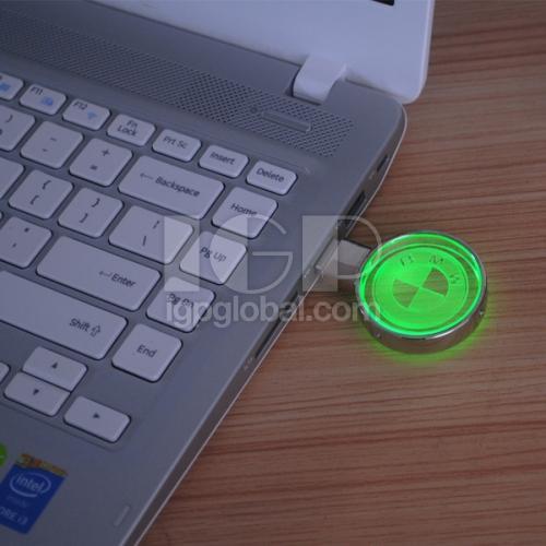 圆形放光水晶USB