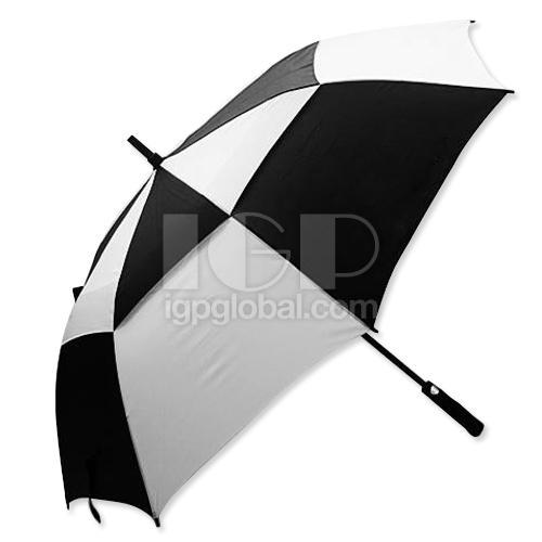 黑白广告伞