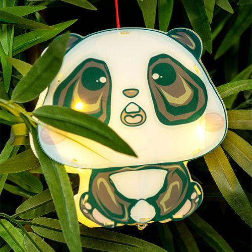 DIY熊猫手提灯笼