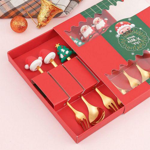 圣诞节装饰手柄餐具礼盒