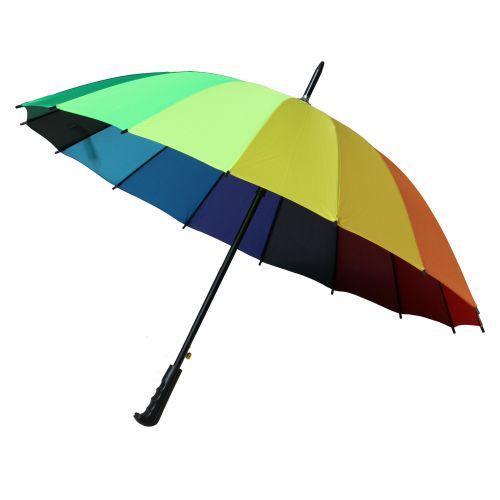 16骨彩虹直杆雨伞